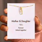 Mother & Daughter Forever Linked Together Necklace S925 Sterling Silver