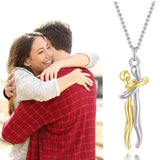 Infinity Hug Pendant Necklace Sterling Silver For Lover