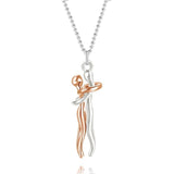 Infinity Hug Pendant Necklace Sterling Silver For Lover