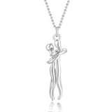 Infinity Hug Pendant Necklace Sterling Silver For Lover